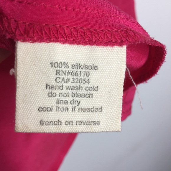 Silence + Noise - 100% Silk Pink Blouse - Medium - Picture 10 of 11